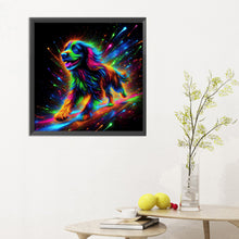 Load image into Gallery viewer, Diamond Painting - Full Round - running neon puppy (30*30CM)