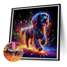 Load image into Gallery viewer, Diamond Painting - Full Round - running neon puppy (30*30CM)