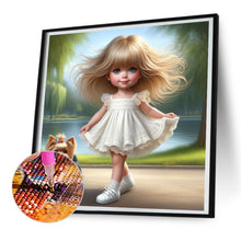 Load image into Gallery viewer, Diamond Painting - Full Round - girl and puppy (30*30CM)