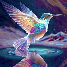 Load image into Gallery viewer, Diamond Painting - Full Round - glowing hummingbird (30*30CM)