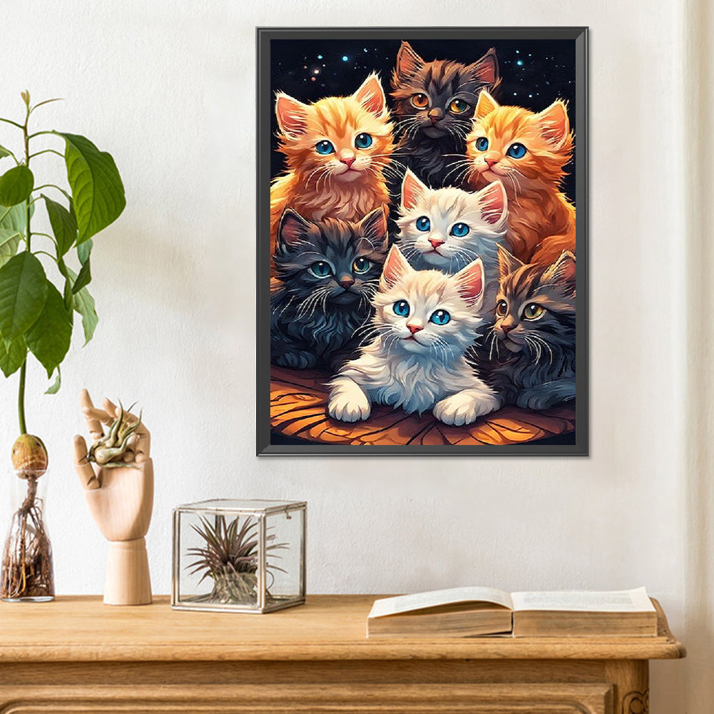 Diamond Painting - Full Round - cute cat (30*40CM)