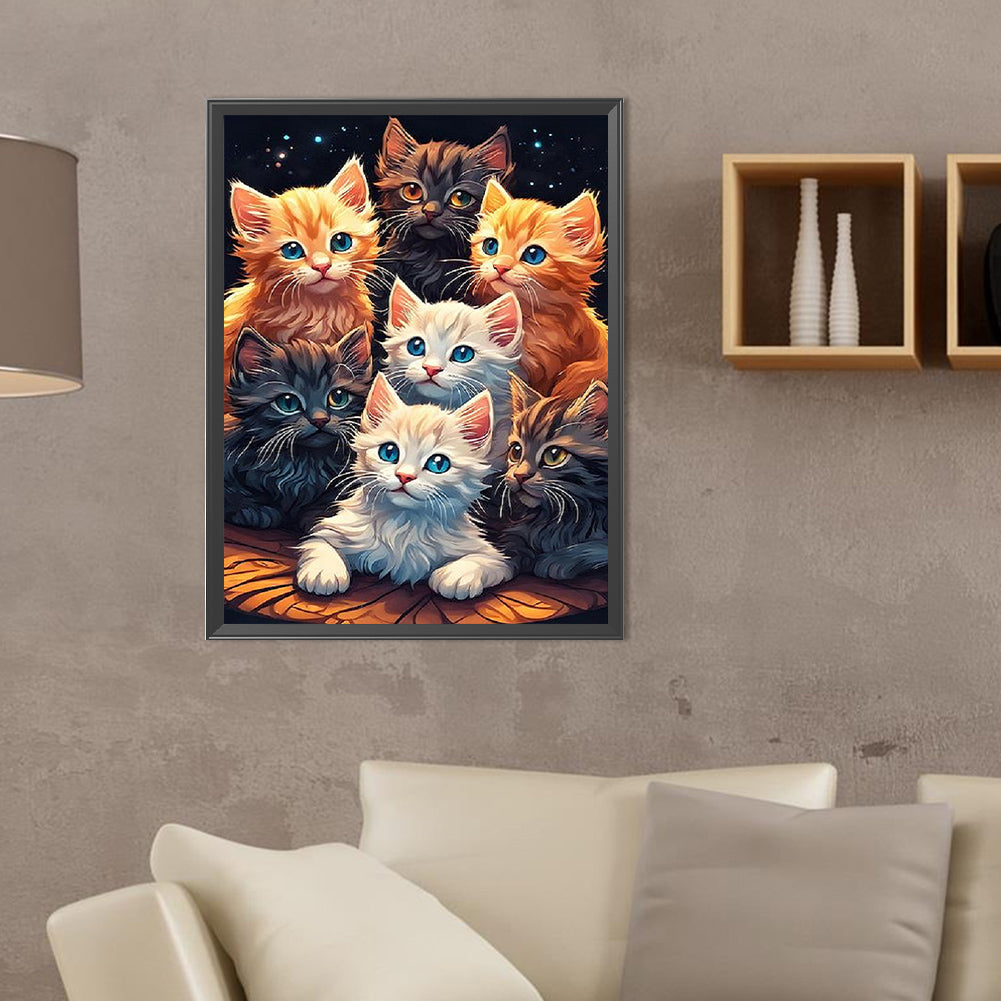 Diamond Painting - Full Round - cute cat (30*40CM)
