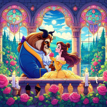 Load image into Gallery viewer, Diamond Painting - Full Round - beauty and the beast (50*50CM)