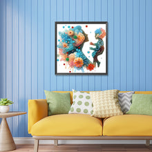 Load image into Gallery viewer, Diamond Painting - Partial Special Shaped - Mother and child silhouette (30*30CM)