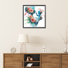 Load image into Gallery viewer, Diamond Painting - Partial Special Shaped - Mother and child silhouette (30*30CM)