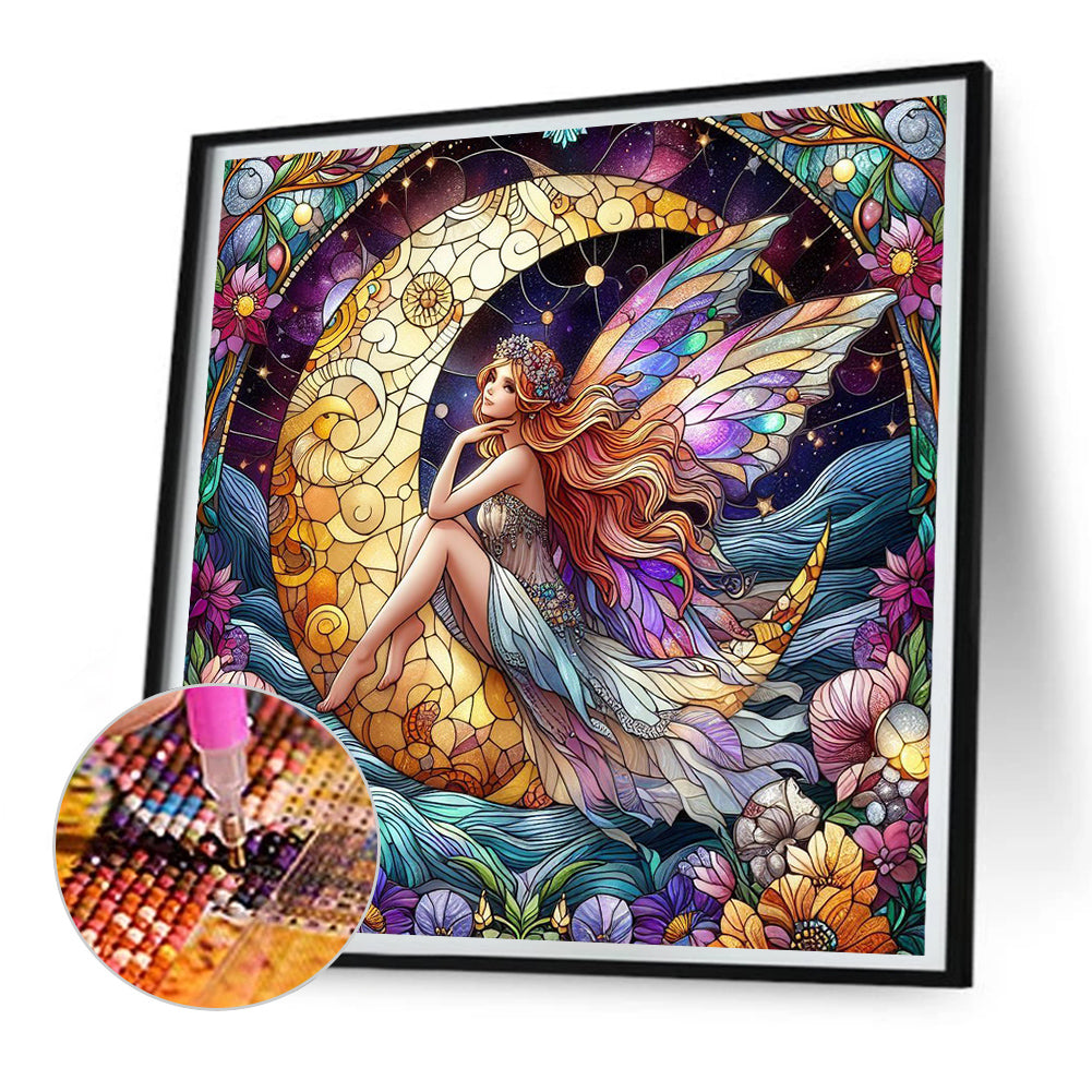 Diamond Painting - Full Round - glass art fairy (30*30CM)