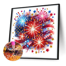 Load image into Gallery viewer, Diamond Painting - Partial Special Shaped - American flag fireworks (30*30CM)