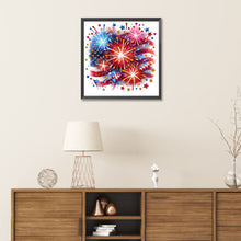 Load image into Gallery viewer, Diamond Painting - Partial Special Shaped - American flag fireworks (30*30CM)
