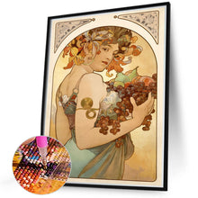 Load image into Gallery viewer, Diamond Painting - Full Round - woman holding flowers (40*50CM)
