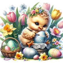 Load image into Gallery viewer, Diamond Painting - Full Round - Chicken drawing Easter eggs (30*30CM)