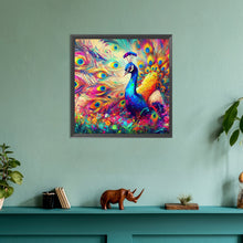 Load image into Gallery viewer, Diamond Painting - Full Round - Colorful beautiful peacock (30*30CM)