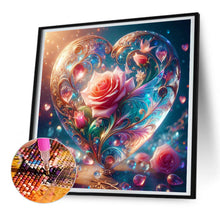 Load image into Gallery viewer, Diamond Painting - Full Round - Love glass and rose (30*30CM)