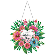 Load image into Gallery viewer, Mother Day Wreath Single-Side Diamond Art Hanging Pendant for Home Wall Decor