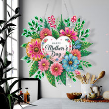 Load image into Gallery viewer, Mother Day Wreath Single-Side Diamond Art Hanging Pendant for Home Wall Decor