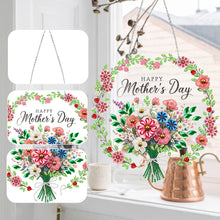 Load image into Gallery viewer, Mother Day Wreath Single-Side Diamond Art Hanging Pendant for Home Wall Decor