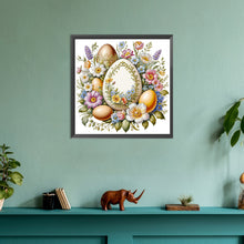 Load image into Gallery viewer, Diamond Painting - Full Round - Easter eggs among flowers (30*30CM)