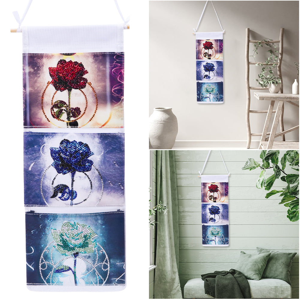 Special Shape DIY Animal Rose Diamond Painting Purses Diamond Art Clutch Bag