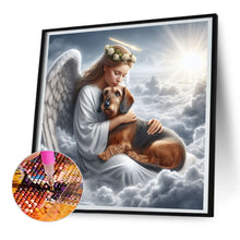 Load image into Gallery viewer, Diamond Painting - Full Round - angel and dog (30*30CM)
