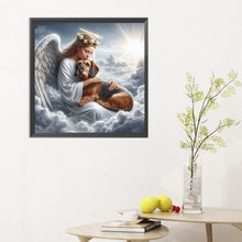 Load image into Gallery viewer, Diamond Painting - Full Round - angel and dog (30*30CM)