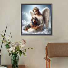 Load image into Gallery viewer, Diamond Painting - Full Round - angel and dog (30*30CM)