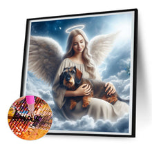 Load image into Gallery viewer, Diamond Painting - Full Round - angel and dog (30*30CM)
