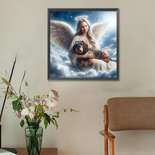 Load image into Gallery viewer, Diamond Painting - Full Round - angel and dog (30*30CM)