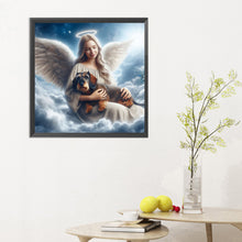 Load image into Gallery viewer, Diamond Painting - Full Round - angel and dog (30*30CM)