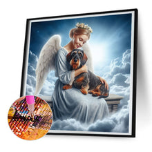 Load image into Gallery viewer, Diamond Painting - Full Round - angel and dog (30*30CM)