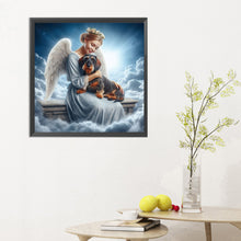 Load image into Gallery viewer, Diamond Painting - Full Round - angel and dog (30*30CM)
