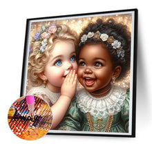 Load image into Gallery viewer, Diamond Painting - Full Round - whispering girl (30*30CM)