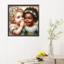 Load image into Gallery viewer, Diamond Painting - Full Round - whispering girl (30*30CM)