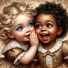 Load image into Gallery viewer, Diamond Painting - Full Round - whispering girl (30*30CM)