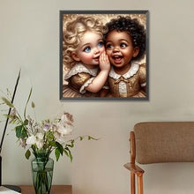 Load image into Gallery viewer, Diamond Painting - Full Round - whispering girl (30*30CM)