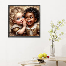 Load image into Gallery viewer, Diamond Painting - Full Round - whispering girl (30*30CM)