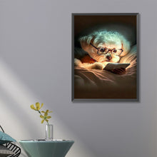 Load image into Gallery viewer, Diamond Painting - Full Round - reading puppy (45*60CM)