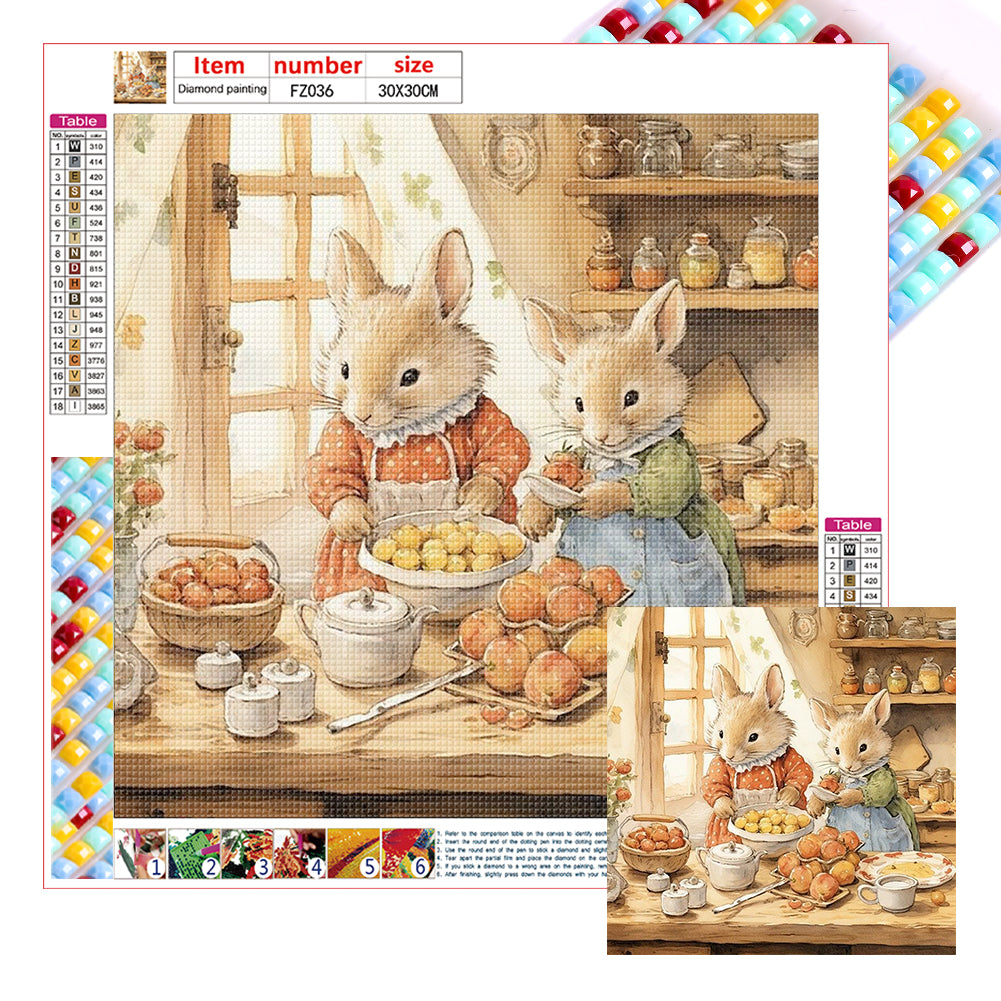 Diamond Painting - Full Square - mouse making dessert (30*30CM)
