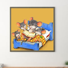 Load image into Gallery viewer, Diamond Painting - Full Round - A cozy mouse family (40*40CM)