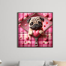 Load image into Gallery viewer, Diamond Painting - Full Round - Pink love puppy-Bago (30*30CM)