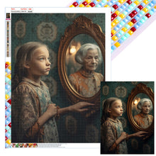 Load image into Gallery viewer, Diamond Painting - Full Square - old man in mirror (45*60CM)
