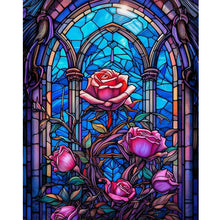 Load image into Gallery viewer, Diamond Painting - Full Round - glass art rose (40*50CM)