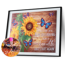 Load image into Gallery viewer, Diamond Painting - Partial Special Shaped - English sentence flower (40*30CM)