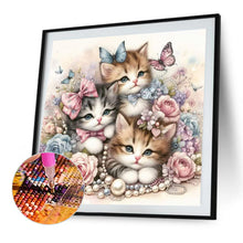 Load image into Gallery viewer, Diamond Painting - Full Round - kitten (35*35CM)