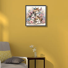 Load image into Gallery viewer, Diamond Painting - Full Round - kitten (35*35CM)