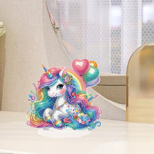 Load image into Gallery viewer, Single-Side Desktop Diamond Art Kits for Adults Beginner Kids (Rainbow Unicorn)