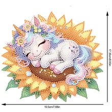 Load image into Gallery viewer, Single-Side Desktop Diamond Art Kits for Adults Beginner Kid (Sunflower Unicorn)