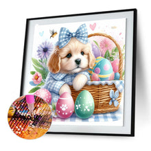 Load image into Gallery viewer, Diamond Painting - Full Round - Curly-eared dog and Easter eggs (30*30CM)