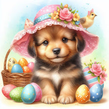 Load image into Gallery viewer, Diamond Painting - Full Round - Pastoral Dog and Easter Egg (30*30CM)