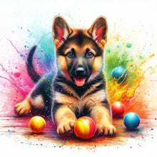 Load image into Gallery viewer, Diamond Painting - Full Round - ball and collie (30*30CM)