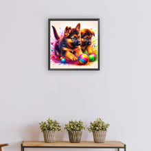 Load image into Gallery viewer, Diamond Painting - Full Round - Ball with two shepherd dogs (30*30CM)