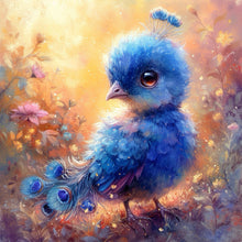 Load image into Gallery viewer, Diamond Painting - Full Round - baby peacock (40*40CM)